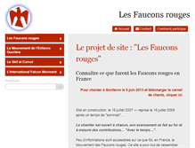 Tablet Screenshot of fauconsrouges.org